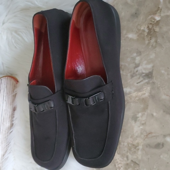 Salvatore ferragamo sport  black canvas slipon loafers size 11B - Picture 8 of 17